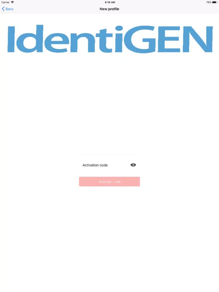 Lite Sampling IdentiGEN iPad 應用截圖