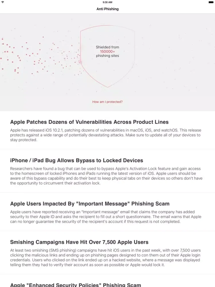Anti Phishing - Identity Guard iPad  स्क्रीनशॉट