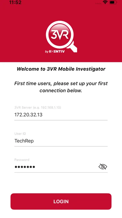 3VR Mobile Investigator Screenshots
