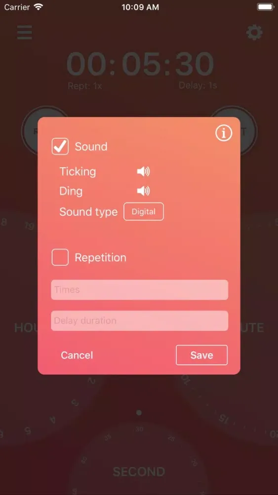 Tangkapan skrin ISA Timer