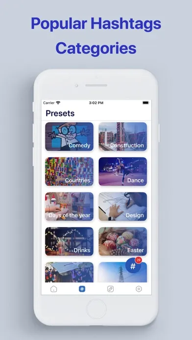 ภาพหน้าจอของ Hashtag generator : top follow