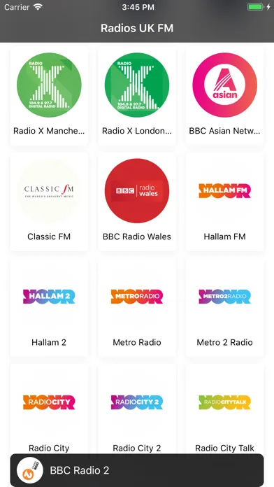 Tangkapan layar Radios UK FM : Radio Britis FM