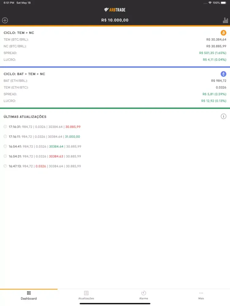 Arbtrade iPad 应用截图