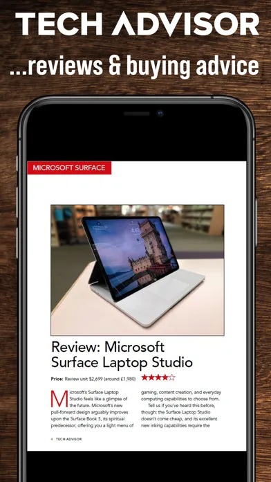 Zrzuty ekranu Tech Advisor Magazine