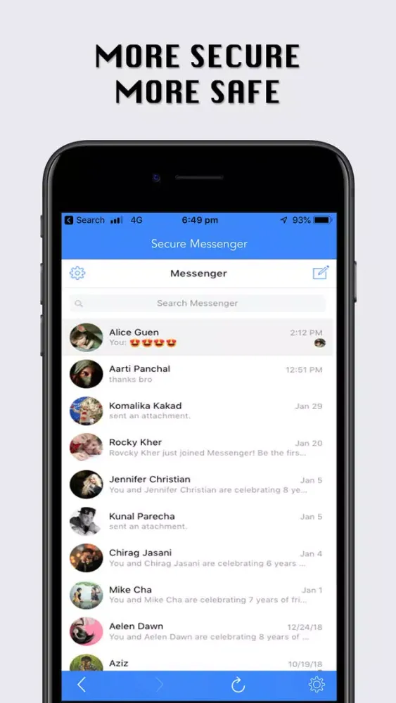 Secure Messenger for Facebook Screenshots