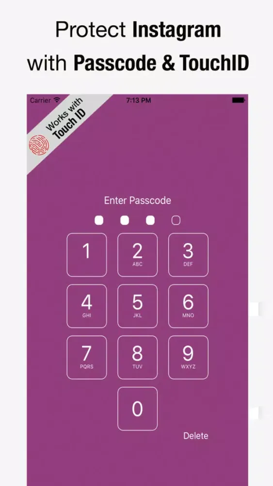 Tangkapan layar Lock for Instagram