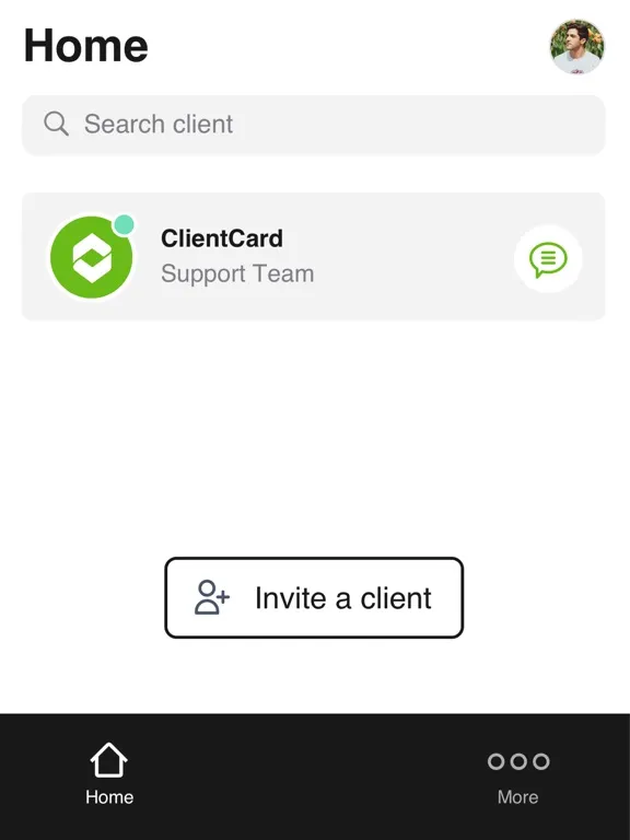 Admin App Client Card iPad  Screenshots