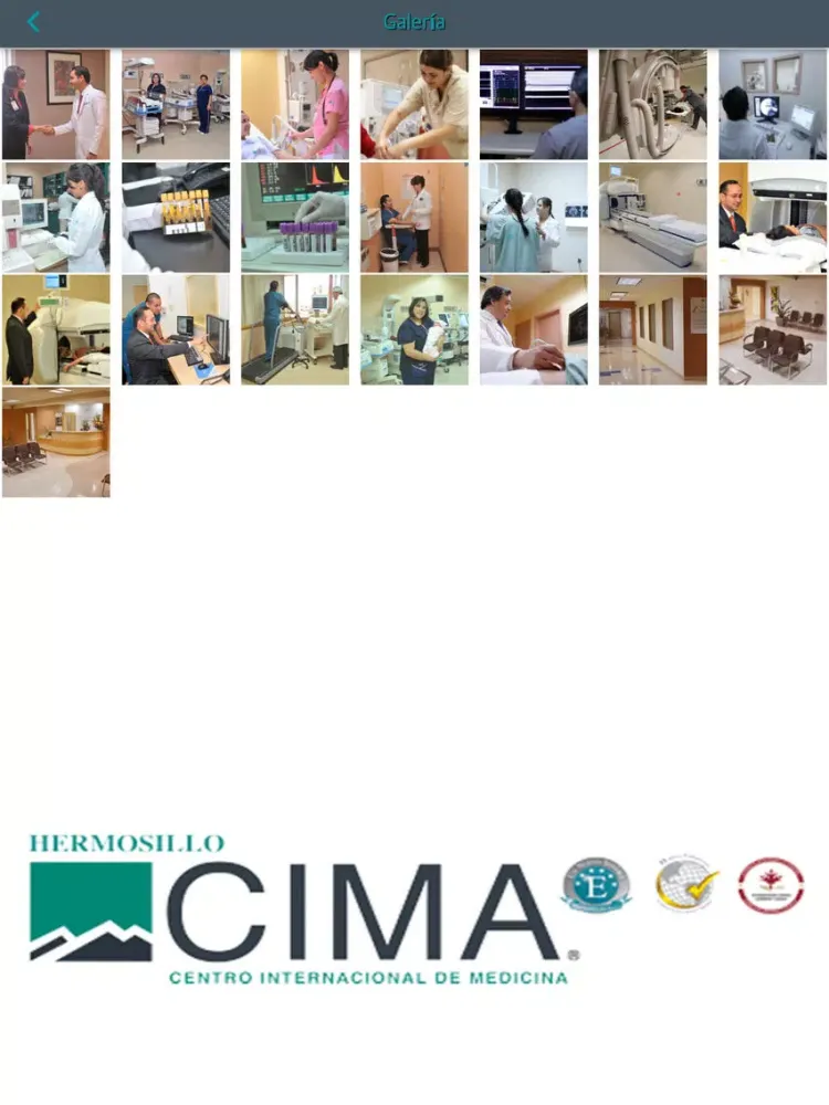 Tangkapan skrin Hospital CIMA Hermosillo iPad 