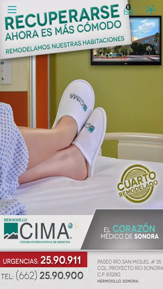 Tangkapan skrin Hospital CIMA Hermosillo