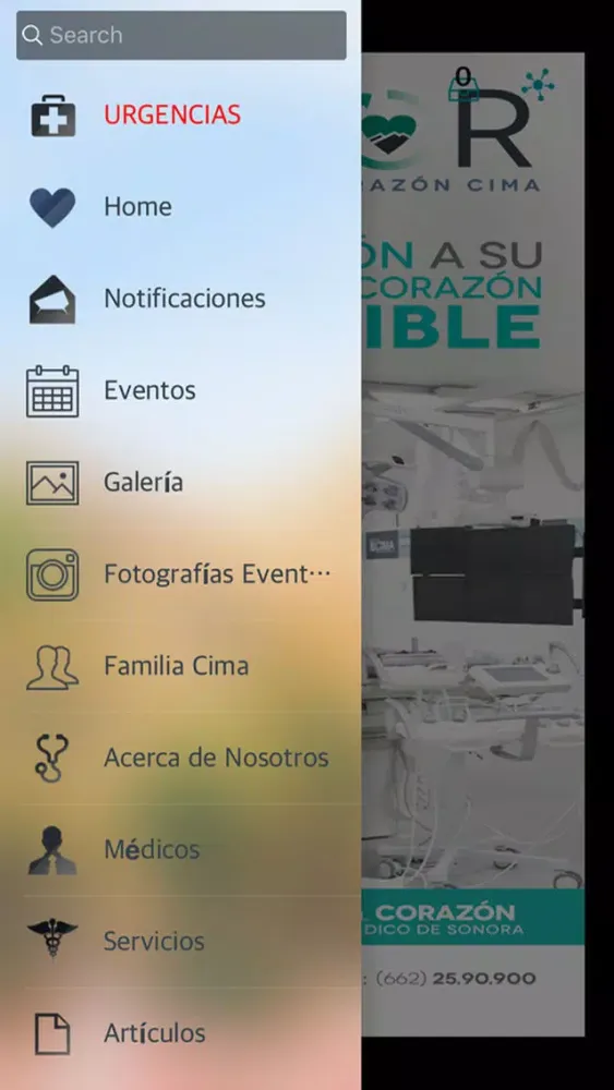 Tangkapan skrin Hospital CIMA Hermosillo