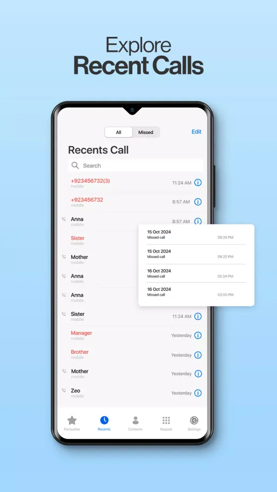 Captures d'écran de Phone Call Dialer App