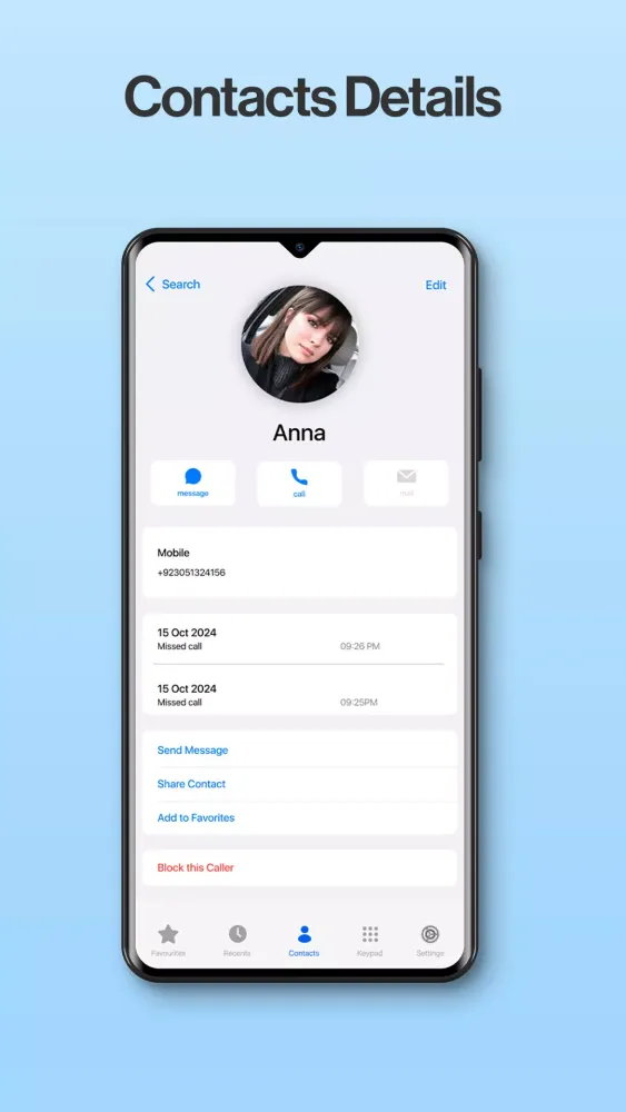 Captures d'écran de Phone Call Dialer App