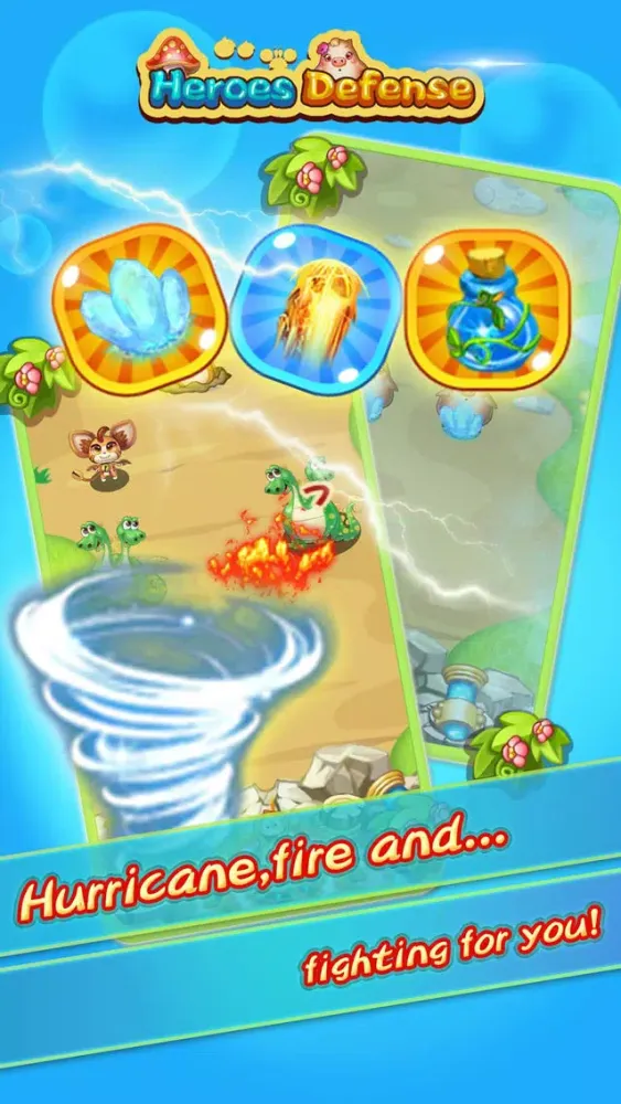 Ảnh chụp màn hình của Heroes Defense:Fruit Saga