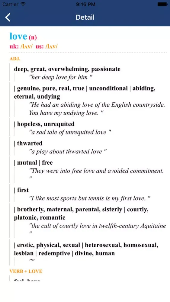 English Collocation Dictionary स्क्रीनशॉट