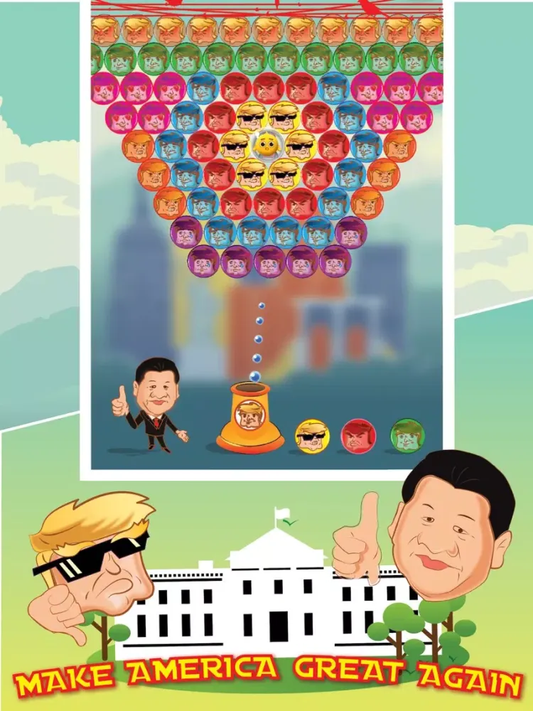 Скриншоты Bubble Shooter: Donald Trump and Xi Jinping iPad 