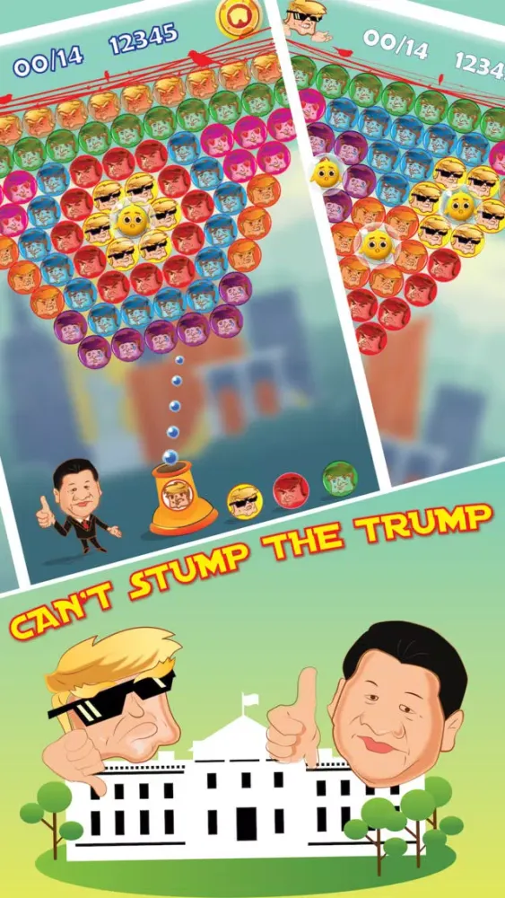 Скриншоты Bubble Shooter: Donald Trump and Xi Jinping