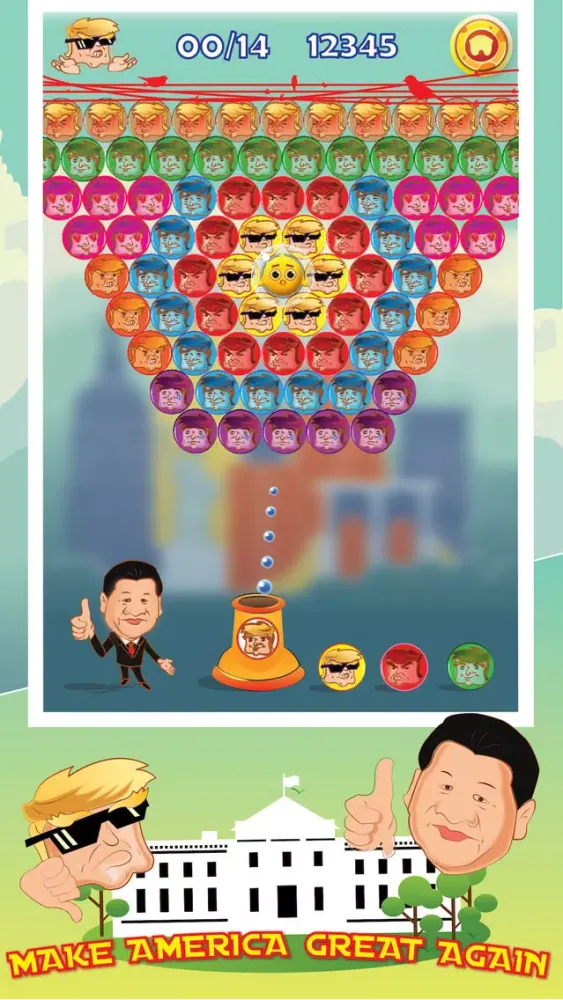 Скриншоты Bubble Shooter: Donald Trump and Xi Jinping