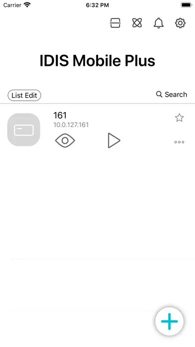 Zrzuty ekranu IDIS Mobile Plus