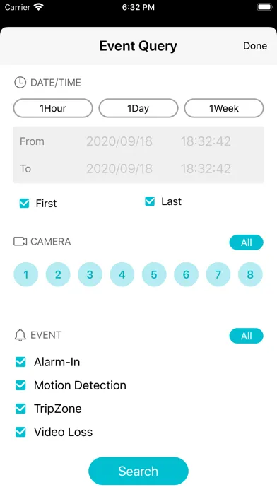 Zrzuty ekranu IDIS Mobile Plus