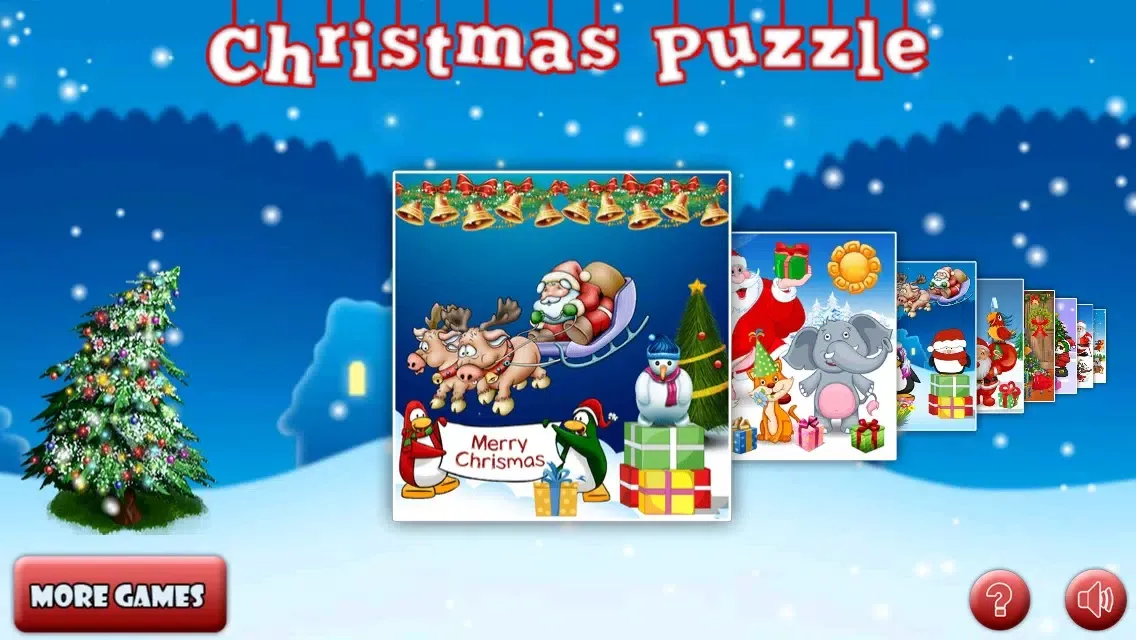 Capturas de tela do Amazing Santa jigsaw puzzle - free kids games
