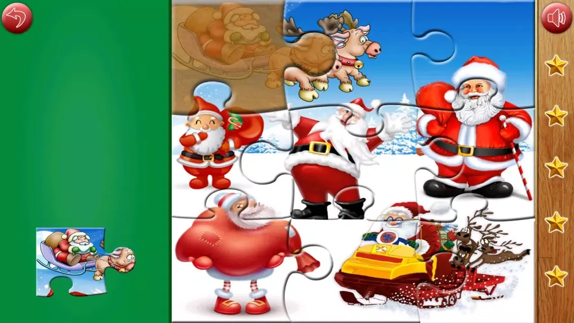 Capturas de tela do Amazing Santa jigsaw puzzle - free kids games