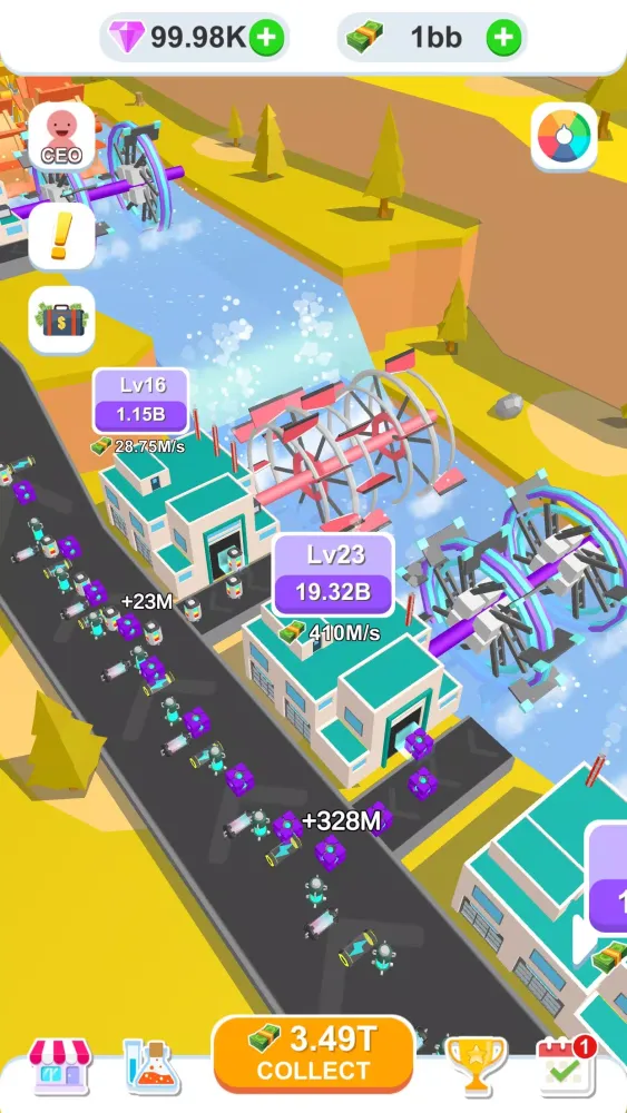 Tangkapan layar Idle Aqua Generator