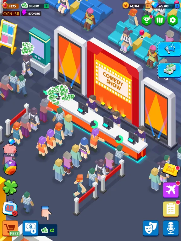 Screenshot di Idle Comedy Central Tycoon iPad 