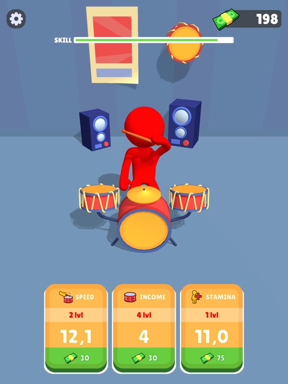 Tangkapan skrin Idle Drummers iPad 