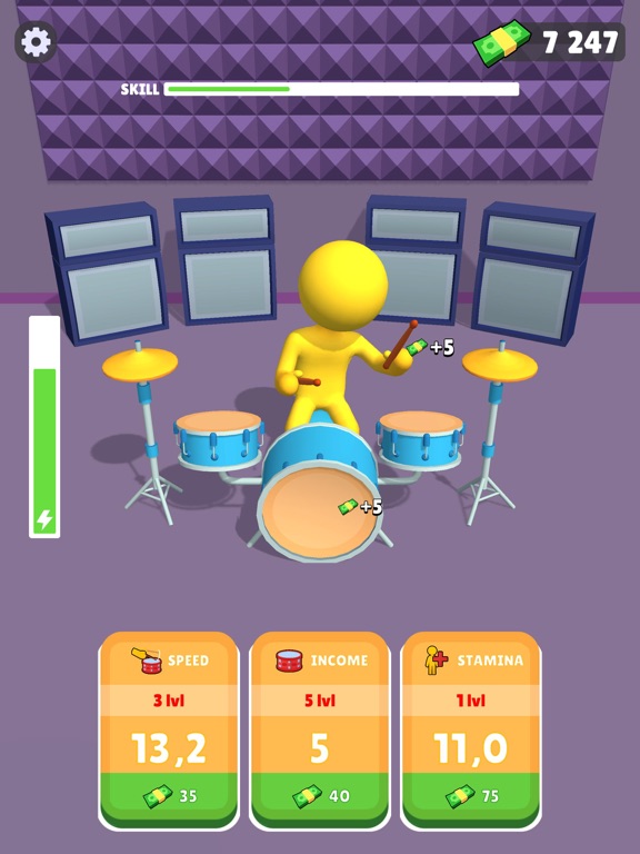 Tangkapan skrin Idle Drummers iPad 