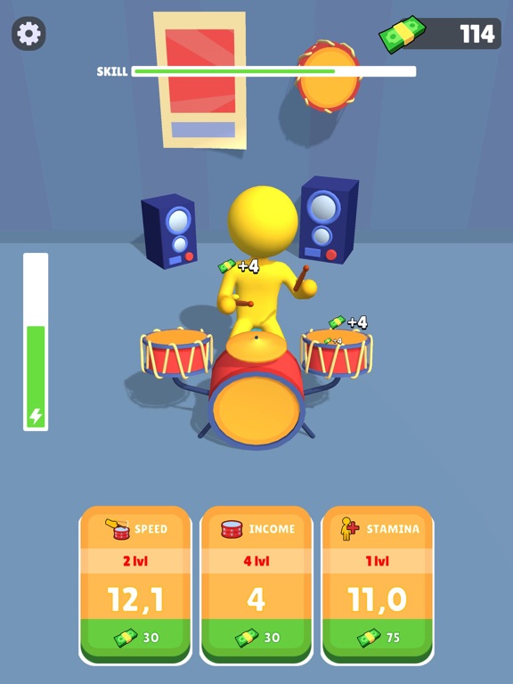 Tangkapan skrin Idle Drummers iPad 