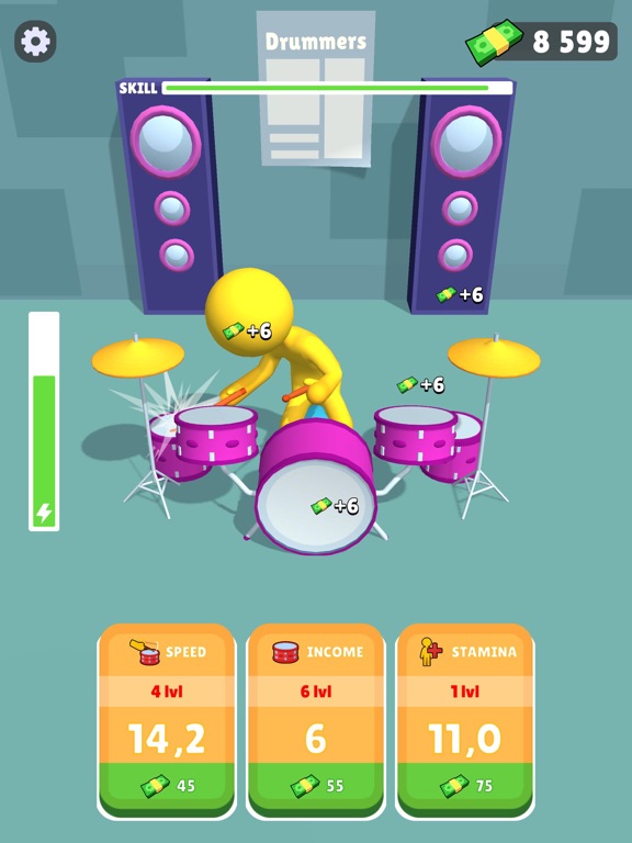 Tangkapan skrin Idle Drummers iPad 