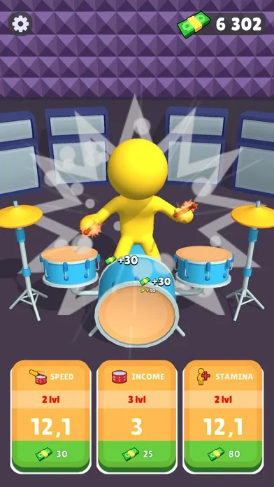 Capturas de tela do Idle Drummers