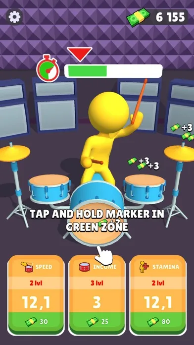Capturas de tela do Idle Drummers