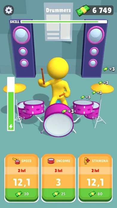 Capturas de tela do Idle Drummers