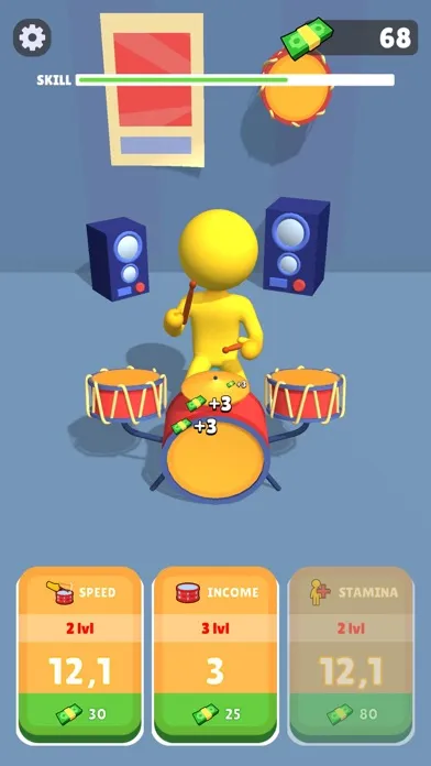 Capturas de tela do Idle Drummers