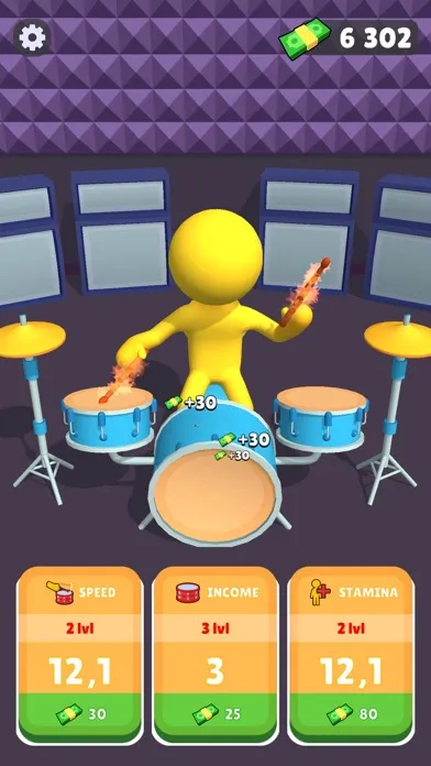 Capturas de tela do Idle Drummers