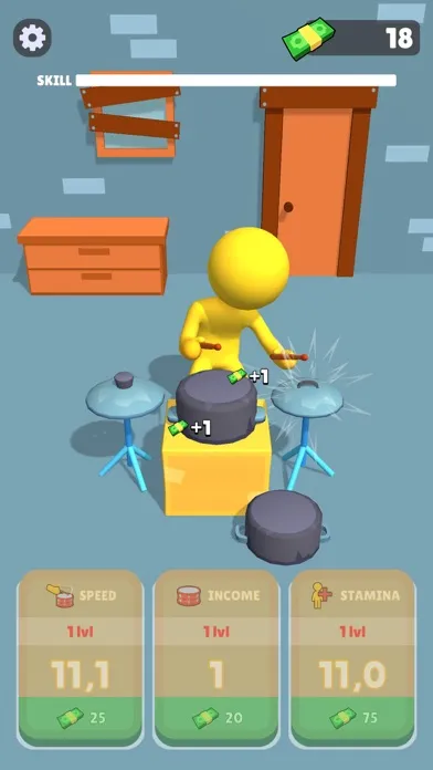 Capturas de tela do Idle Drummers