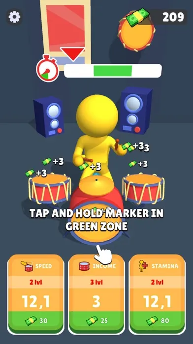 Capturas de tela do Idle Drummers