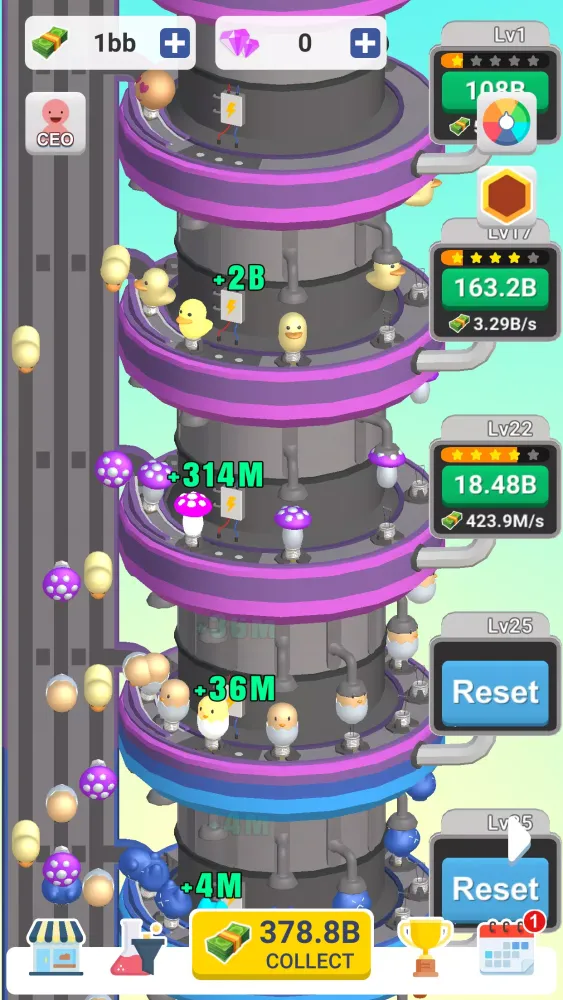 Capturas de tela do Idle Light Bulb