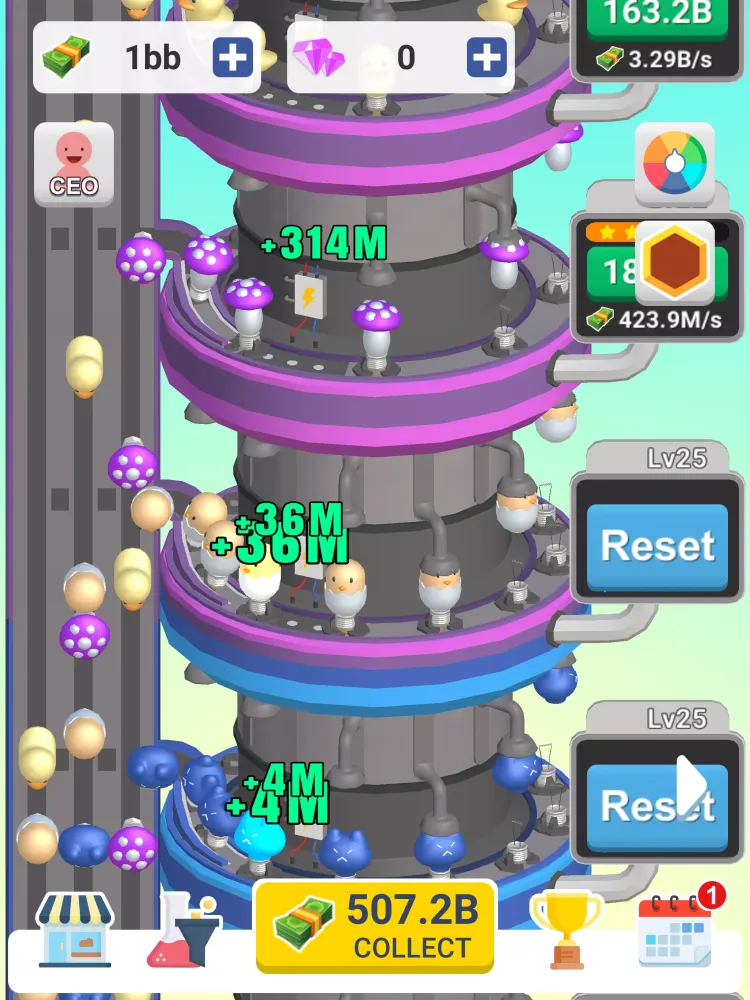 Capturas de tela do Idle Light Bulb