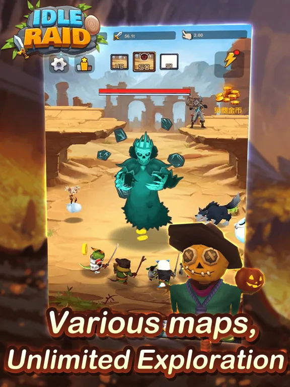 Idle Raid - One man,One army iPad  Screenshots