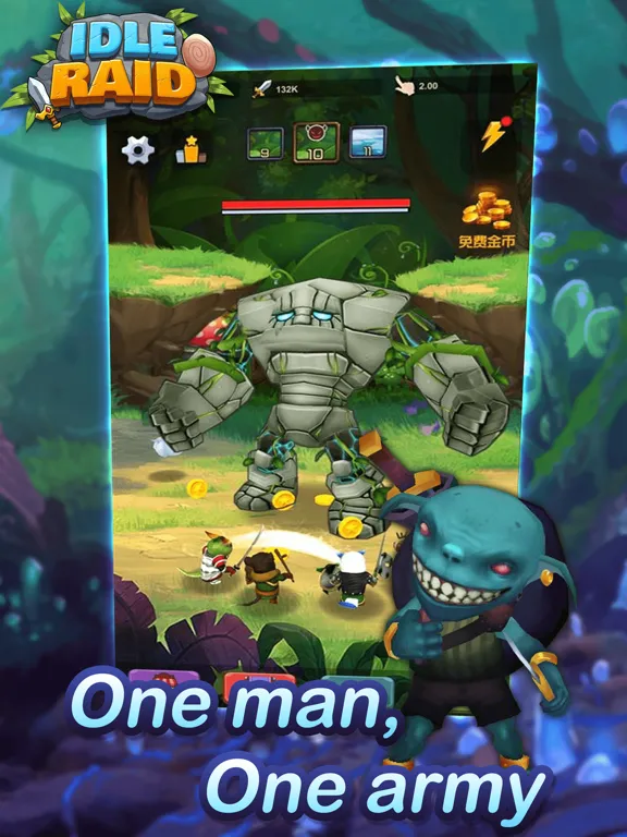 Idle Raid - One man,One army iPad  Screenshots