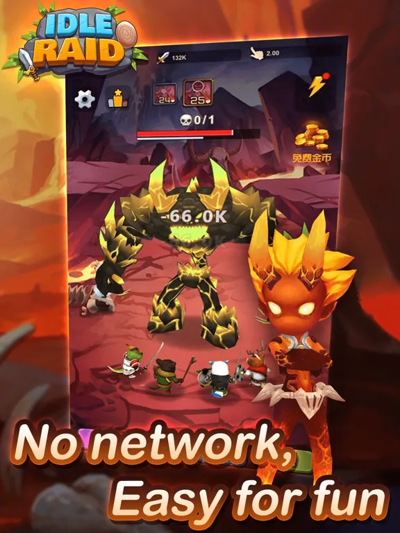 Idle Raid - One man,One army iPad  Screenshots