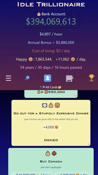 Capturas de tela do Idle Trillionaire: Money Game