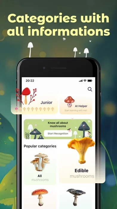 Tangkapan skrin Mushroom Identifier & Finder