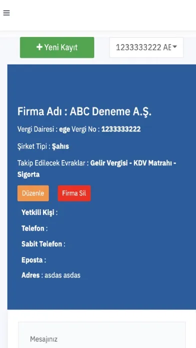 Mali Müşavirim স্ক্রিনশট