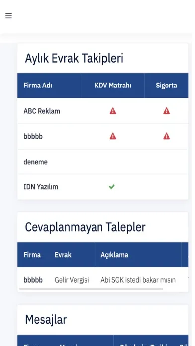Mali Müşavirim স্ক্রিনশট