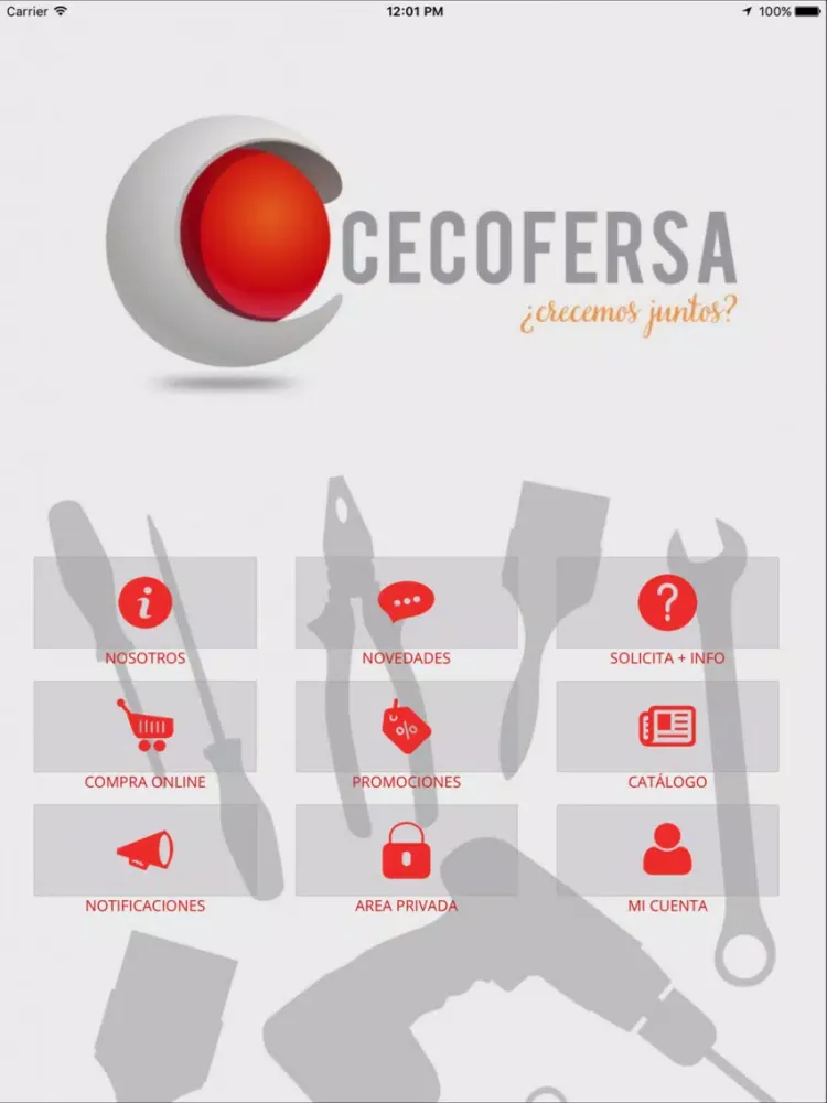 Tangkapan layar Cecofersa. iPad 