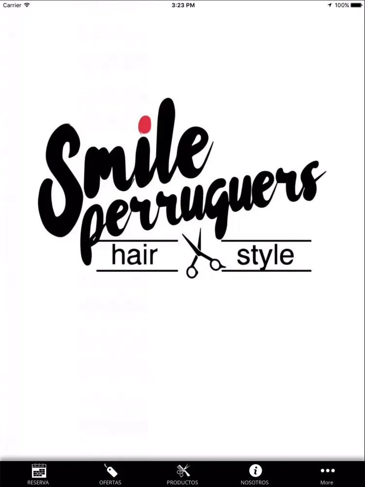Tangkapan skrin Smile Perruquers iPad 