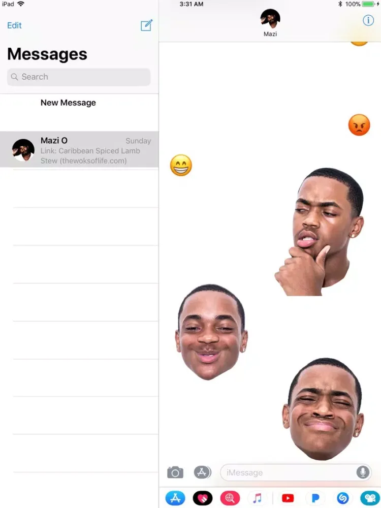 Michael Rainey Jr Stickers iPad  سکرین شاٹس